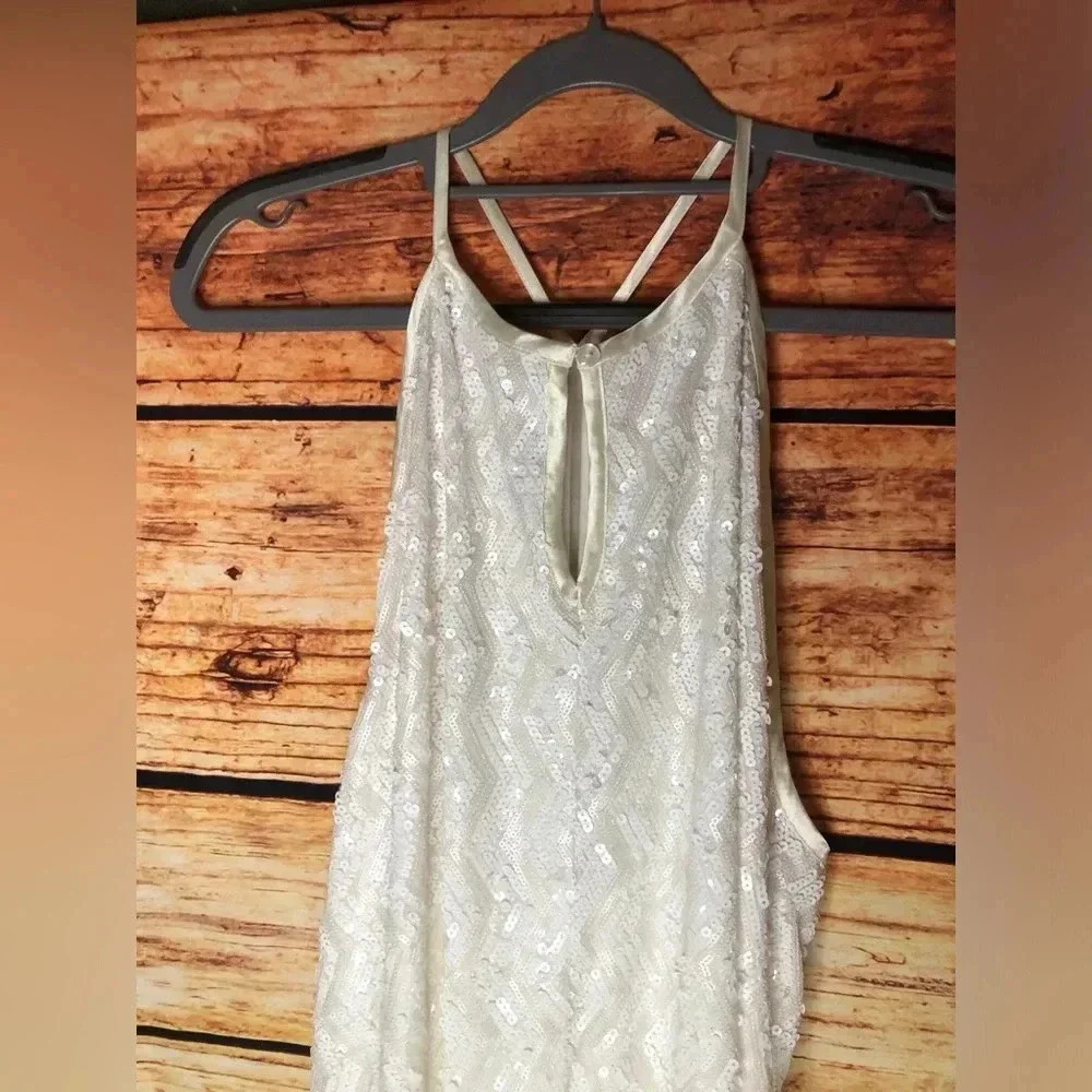 White Sequin all over Mini Dress - Picture 8 of 15